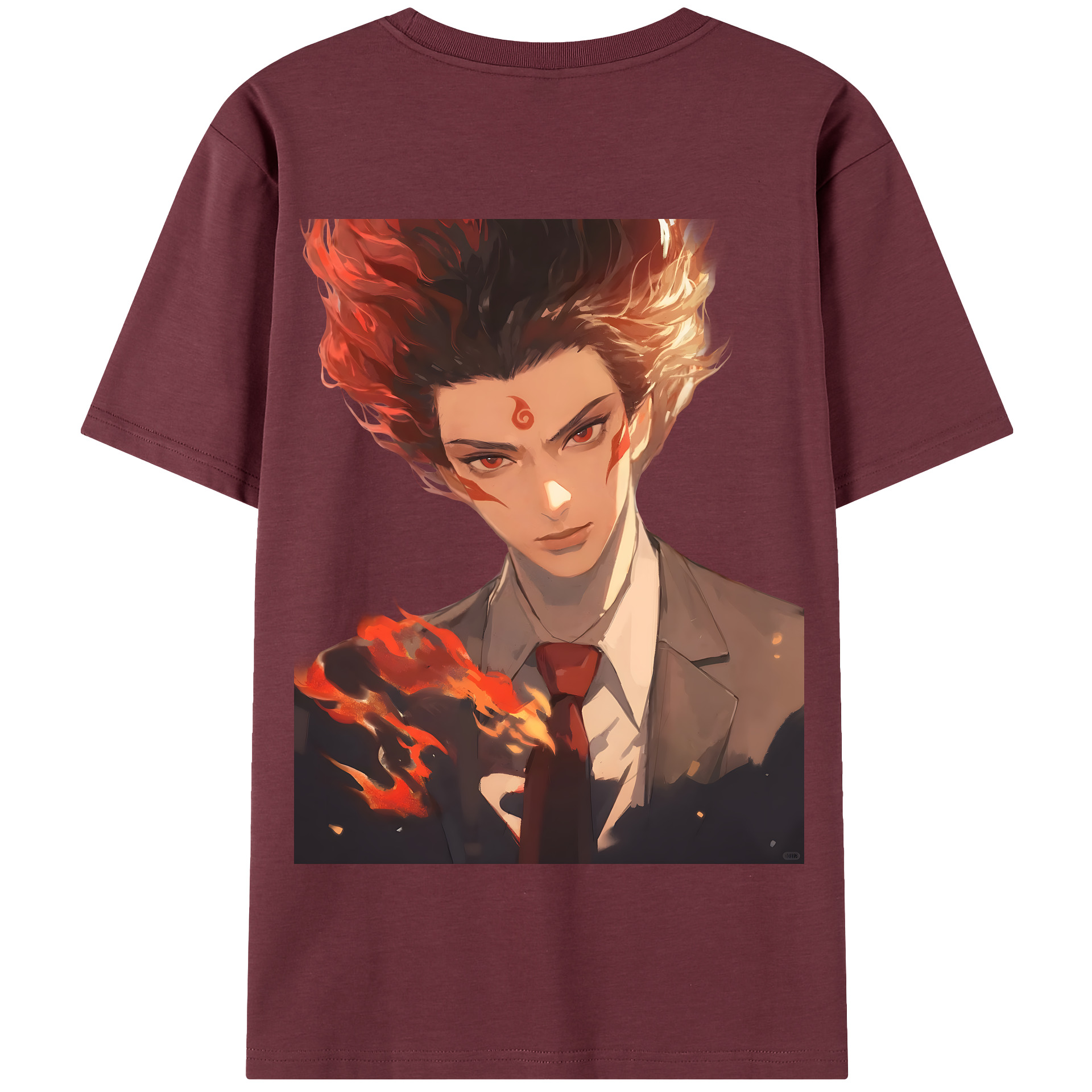 （画像用） Ne Zha 2 ナタ 魔童の大暴れ 綿100％半袖Tシャツ（背面プリント）